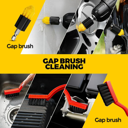 Holikme 22Pack Drill Brush Attachments Set,Scrub Pads & Sponge, Buffing Pads,Power Scrubber Brush,Car Polishing Pad Kit,Wax Applicator Pad,Car Cleaning Kit,Masonry Brushes,Cleaning Supplies