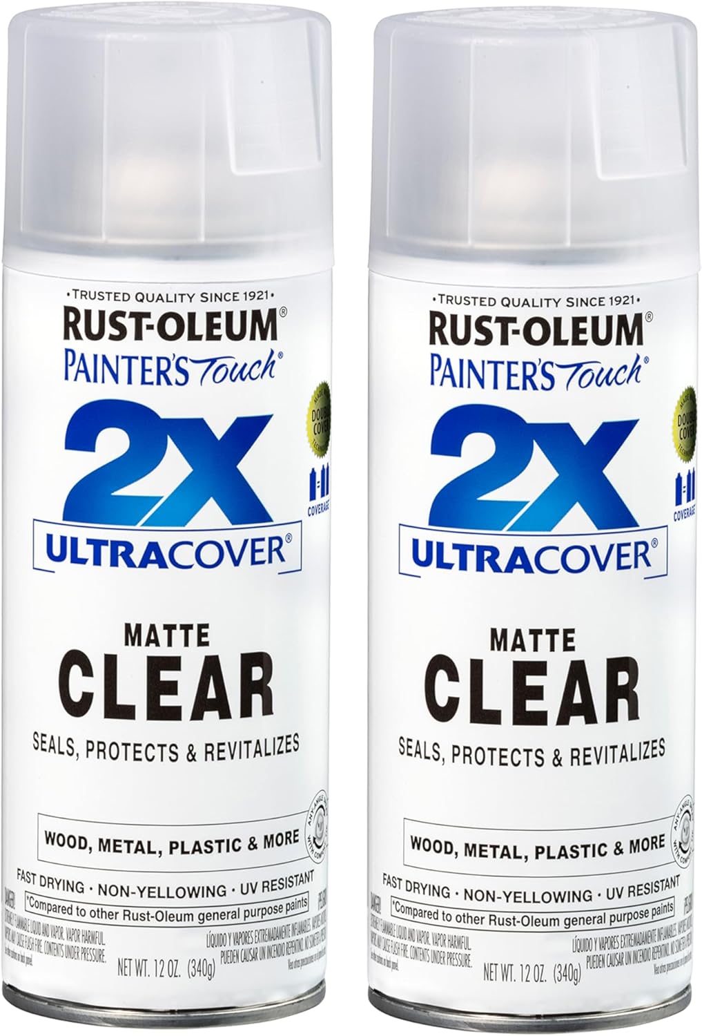 Rust-Oleum 334029 Painter's Touch 2X Ultra Cover Spray Paint, 12 oz, Gloss Clear - Colors D