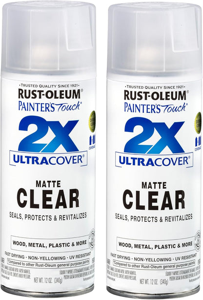 Rust-Oleum 334029 Painter's Touch 2X Ultra Cover Spray Paint, 12 oz, Gloss Clear - Colors D