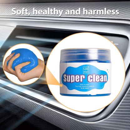 Car Cleaning Gel, Reusable Vehicle Air Vent Crevice Detailing Putty, Automotive Interior Detail Slime Cleaner Removal Tool Kit Accessories, Universal for SUV, Sedan, Truck (Blue)