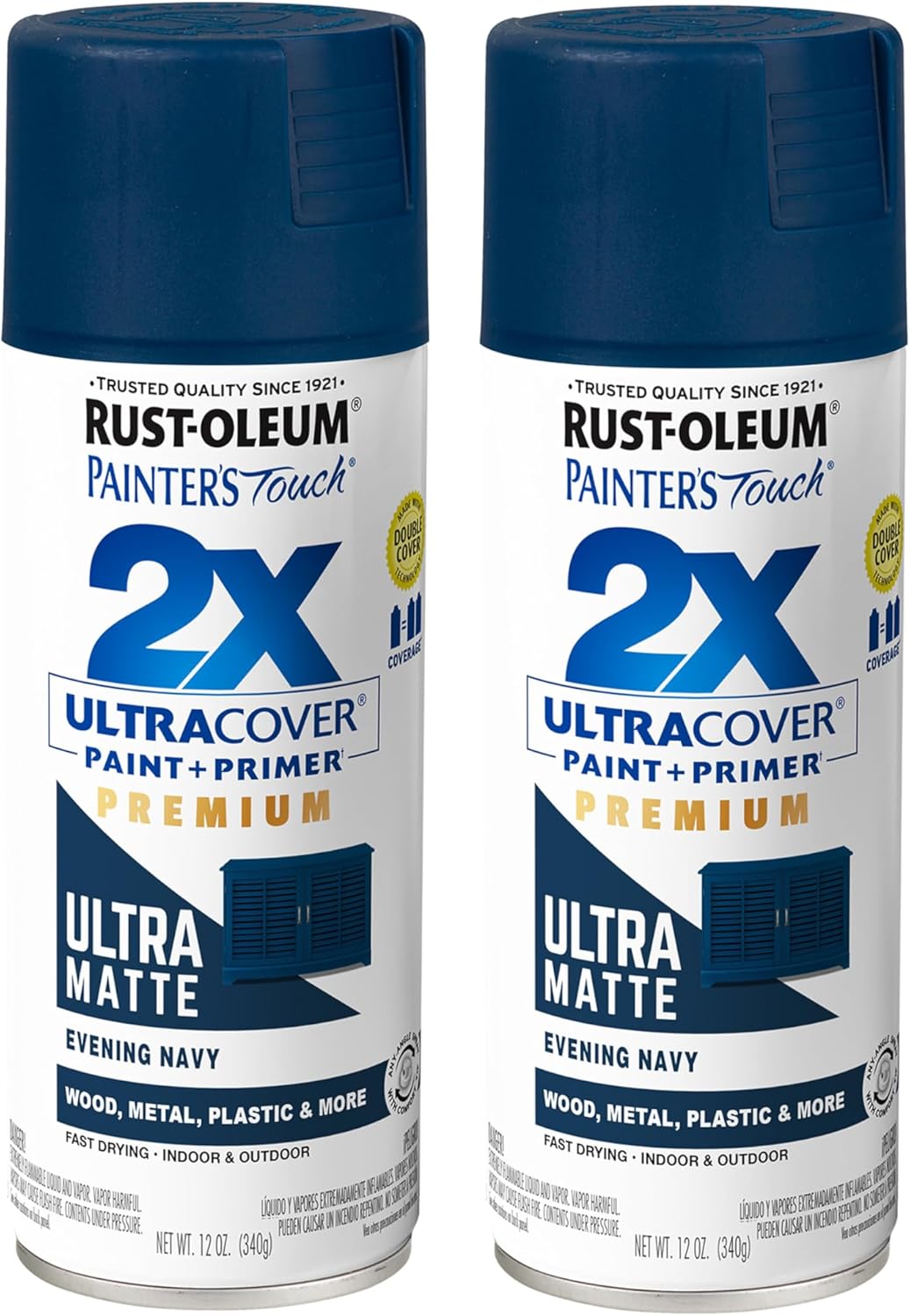 Rust-Oleum 334029 Painter's Touch 2X Ultra Cover Spray Paint, 12 oz, Gloss Clear - Colors B