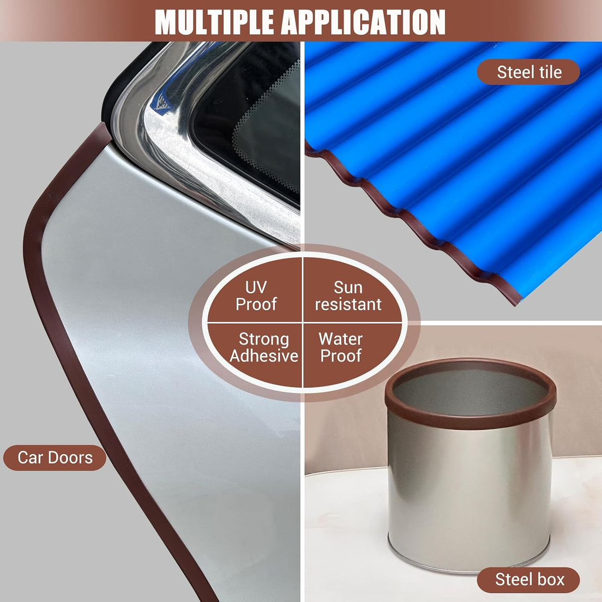 Rubber Edge Trim, 1/16" Self Adhesive Flexible U Channel Edge Protecter for Sheet Metal, Car Doors, U Shaped Sharp Edge Guards, Fit for 0-5/64" Wide Edge, Black Color, 10Ft, EPDM Material