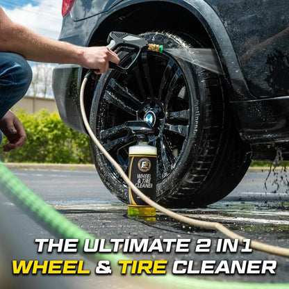 ExoForma Wheel & Tire Cleaner - Removes Built-Up Brake Dust, Dirt & Grime - Improves Dressing Performance - 2-in-1 Formula - Chosen by Pros (16 FL Oz)