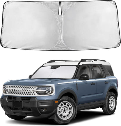 EcoNour Car Windshield Sun Shade | 2025 Upgraded Innovative No-Light-Pass Technology for Maximum Coverage | Foldable Sun Shade Keeps Your Vehicle Cool | Must-Have Car Accessories | Small (59" x 29") - Colors C