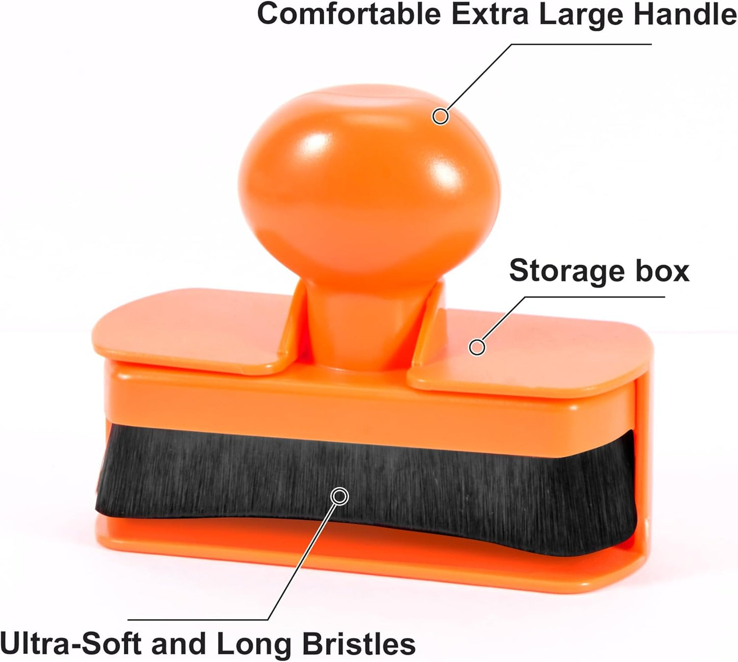 Car Tire Shine Applicator,Vegan Tire Shine Applicator with Curved Brush Head - Large Automotive Tire Dressing Applicator Brush with Storage Stand for Tire Detailing, 3.6 Inch Length (Black)