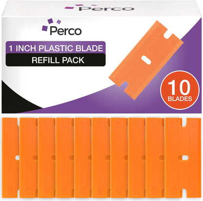 Perco Glue Off Adhesive Sticker Remover 3.3 fl. oz & Scraper with Plastic Razor for Removing Labels (Adhesive Sticker Remover & Scraper w/Plastic Razor)