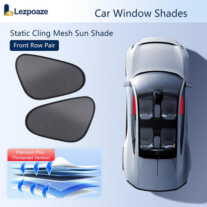 2-Pack Car Window Shades | Mesh Static adsorption Side Window Anti-UV Sunshade Curtain | Universal Fit 99% Vehicles | Foldable Car Shades
