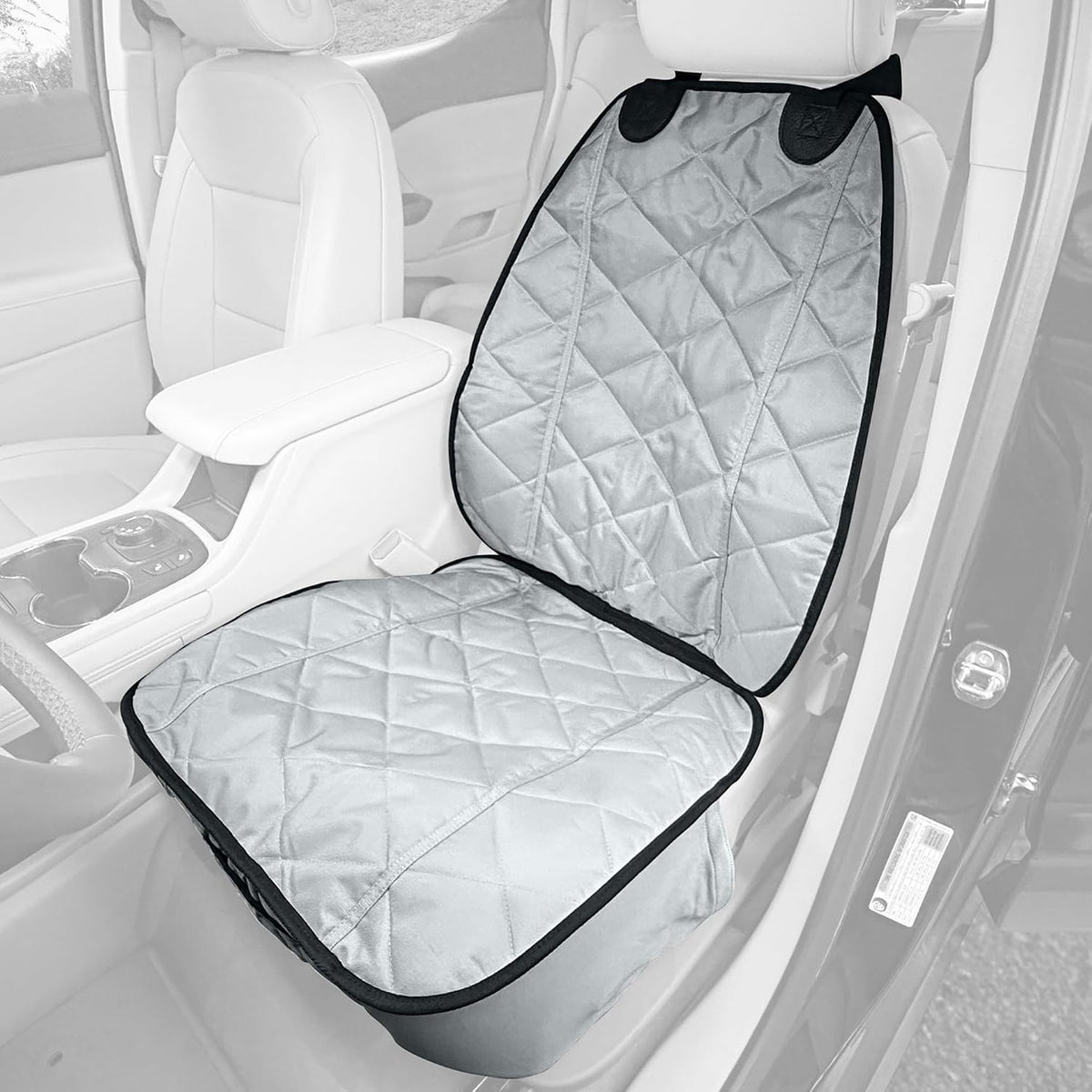 4Knines Car Seat Cover for Dogs – Durable Captains Seat & Front Seat Protector for Dogs, Waterproof, Non-Slip Car Seat Cover for Pets, Easy Install, Protects Vehicle from Dirt, Fur, Scratches (Black)