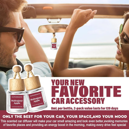 HoogaLife Car Air Freshener Diffuser 2 Pack Hanging Air Freshener Diffuser - Vanilla Cream Fragrance Oil Air D iffuser for Car, 45+ days Long Lasting Fragrance Made in USA C ar Air Fresheners (V54)