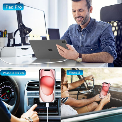 [Apple MFi Certified] iPhone 17 Car Charger, Linocell 90W USB C Car Charger Dual PD Power Cigarette Lighter Adapter with 2Pack Type C Braided Cable for iPhone 17/17 Pro Max/16/15/Galaxy S26/S25/Pixel