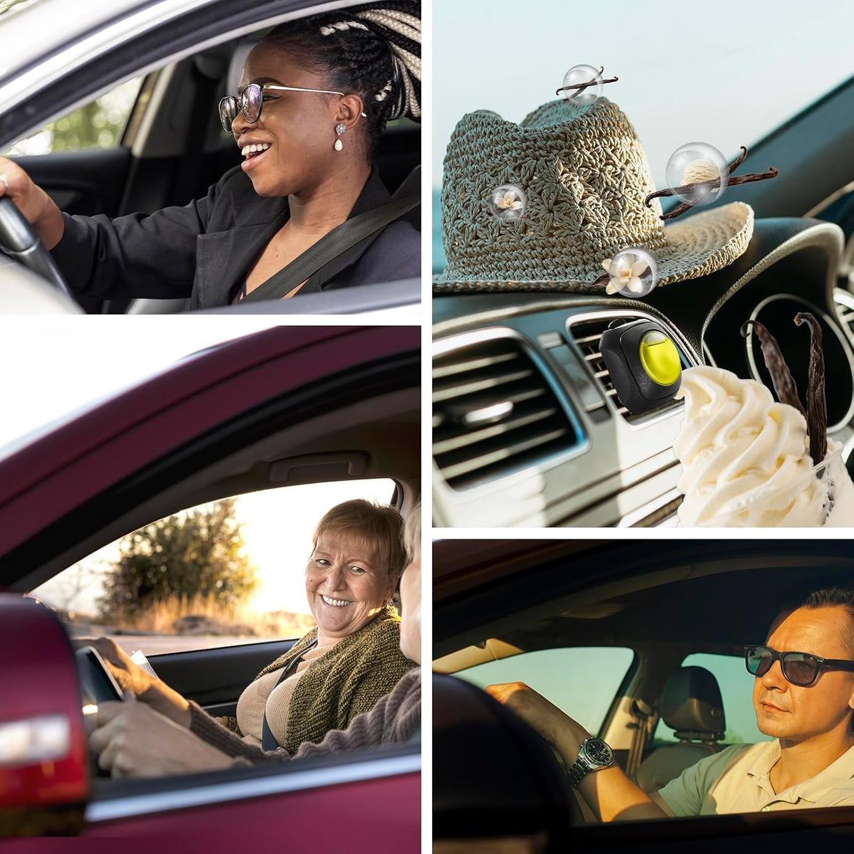 Car Air Fresheners, 6 Pack, Citrus, Car Fresheners Vent Clips, Long Lasting Air Freshener, Car Refresher for Men Women