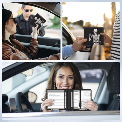 Car Registration and Insurance Card Holder，Vehicle Glove Box Car Organizer，Accessories Case for Storing Driving Licences, Cards, Documents