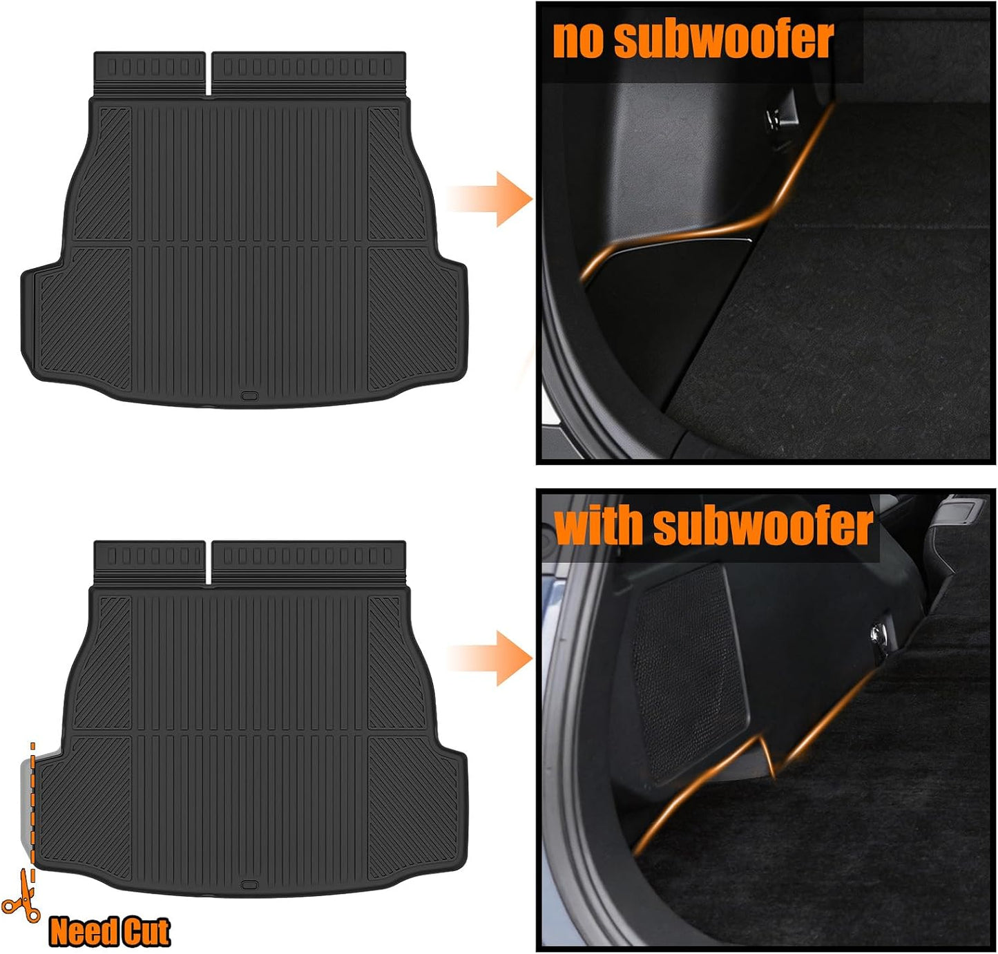 All Weather Floor Mat Fit for Toyota Corolla(Include Hybrid Exclude Hatchback) 2026 2025-2020 TPE Rubber Liners Corolla Accessories All Season Guard Odorless Anti-Slip Liner Black