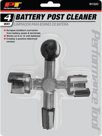 Performance Tool W152C Battery Terminal Cleaner - Removes Stubborn Corrosion from Battery Posts and Terminals