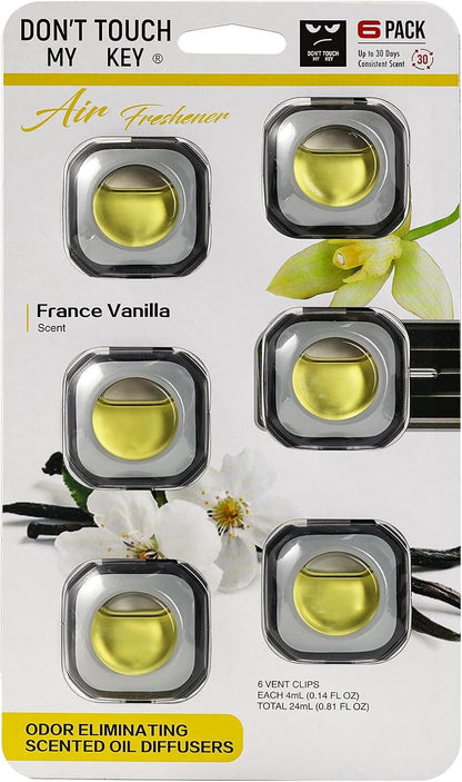 Car Air Freshener Vent Clip 6 Pack 4ml Each Up to 180 Days Long Lasting Scent Odor Eliminator for Women Men(Ocean Breeze)