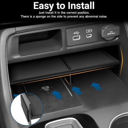 Glove Box Dividers Organizer Compatible with Toyota 2016-2020 2021 2022 2023 Tacoma Accessories Black ABS Material Center Console Organizer