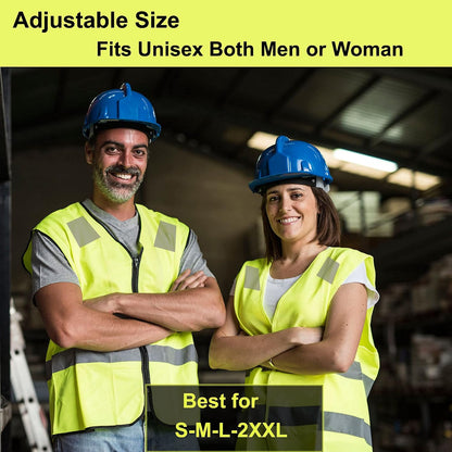 Safety Vests 10 Pack - Yellow Reflective High Visibility Construction ANSI Class 2 Work Vest for Men,Woman,Hi Vis Vest Mesh and Neon Silver Strip