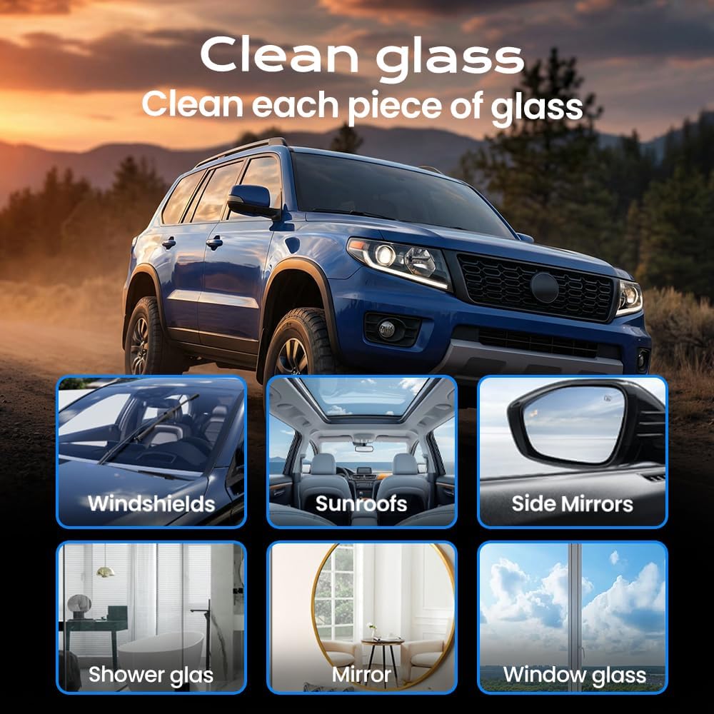 Windshield Crack Repair Kit, 2026 New Advanced Formula Quick Fix with 30ml Glass Repair Liquid 1 Towel 1 Blade 5 Curing Films, Universal Cracks Gone Glass Repair Kit (1 * Black)