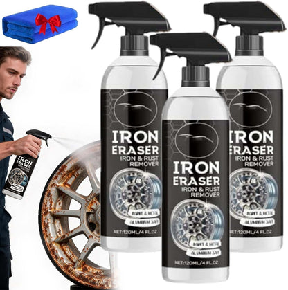 Iron Eraser Rust Remover Spray, Car Rust Remover Cleaner Spray, General rust remover Cleaner spray (120ML-3PCS)