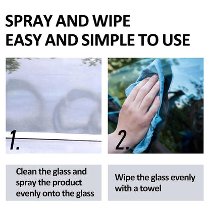 Glass Coating Spray for Car Windshield - Long-Lasting Hydrophobic Protection, Prevent Fogging, UV Shield - Improves Visibility in Rain & Snow - Easy to Apply