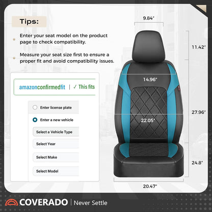 Coverado Car Seat Covers, Seat Covers Full Set, 5 Seats Automotive Seat Cover, Mesh Breathable Seat Protectors, Universal Fit for Most Cars