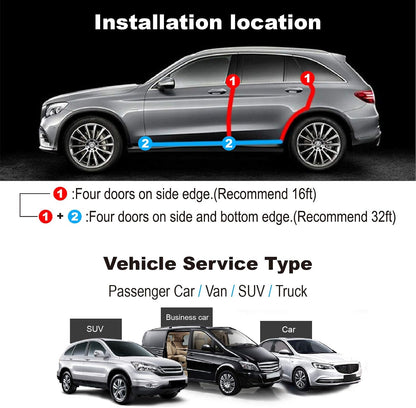 Car Door Edge Guards Clear, 16Ft Rubber Seal Protector U Shape Edge Trim Car Door Edge Protection Fit for Most Car