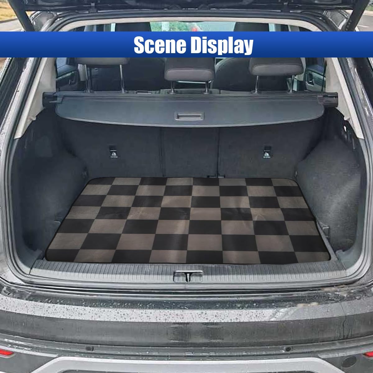Car Trunk Cargo Liner, 38"×29" Scratch-Resistant Car Floor Mat, Washable Auto Trunk Protective Mat, Fashionable Vehicle Interior Decoration Accessories for SUVs, Trucks (Style1)