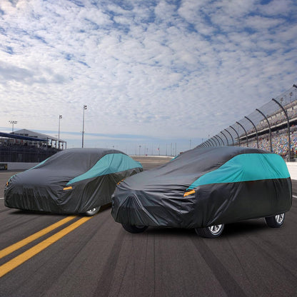 GUNHYI Car Cover for Automobiles All Weather Waterproof, Universal Fit Sedan Chevrolet Corvette, Ford Fusion, Kia Stinger, Nissan Maxima, Buick Regal, Subaru Legacy, Honda Accord etc.