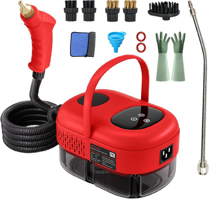 2500W Handheld Steam Cleaner,Portable Car Steamer For Auto Detailing,High-Temperature and Pressure Steam Cleaner For Home, Steam Cleaning Machine for Furniture,Kitchen,Grout,Floor,Tile (Gray)