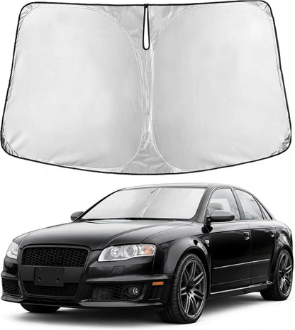 EcoNour Car Windshield Sun Shade | 2025 Upgraded Innovative No-Light-Pass Technology for Maximum Coverage | Foldable Sun Shade Keeps Your Vehicle Cool | Must-Have Car Accessories | Small (59" x 29") - Colors L