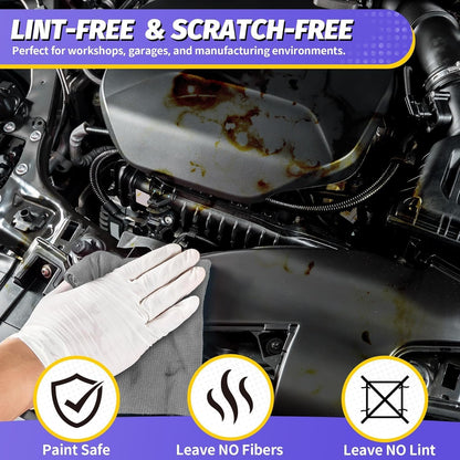 Microfiber Cleaning Cloth, 100 Pack Cleaning Rags Microfiber Towel Bulk Absorbent Lint-Free Wash Cloths, All-Purpose Shop Towels for Cars, Automotive, Garage, Home & Kitchen 11.5"*11.5"