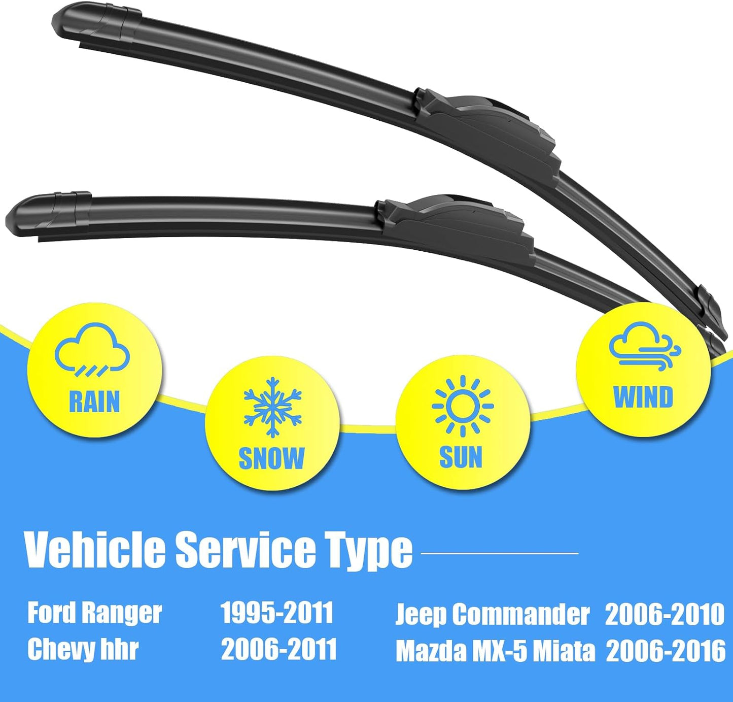 Gavimnal® 28"+17" Silicone Wiper Blades Replacement For Nissan Altima 2007-2015,Maxima 2009-2014,All-Season Front Windshield Wiper Blades(Set of 2)