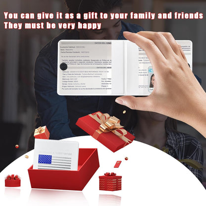 Ziciner Car Registration Insurance Holder, 2Pack Essential Auto Card Document Glove Box Organizer with Touch Fastener, Vehicle Interior Accessories Perfect for Most Car, Truck, SUV (Red/Small Car)