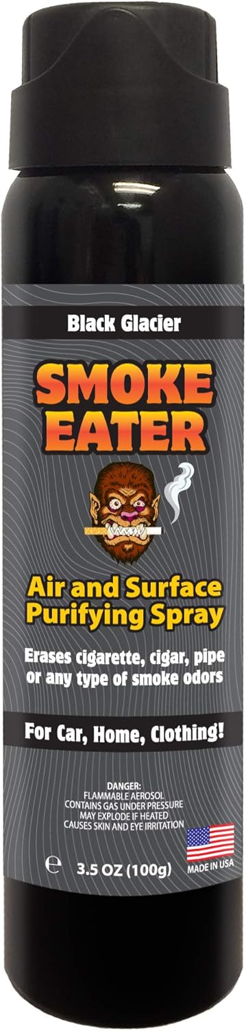 Smoke Eater Cigarette, Cigar, Cannabis & Tobacco Odor Eliminator Spray & Air Freshener for Car, Home, Clothes — Lavender, 4 oz Travel Size — Tea Tree Oil Formula, Non-Aerosol Pump Spray
