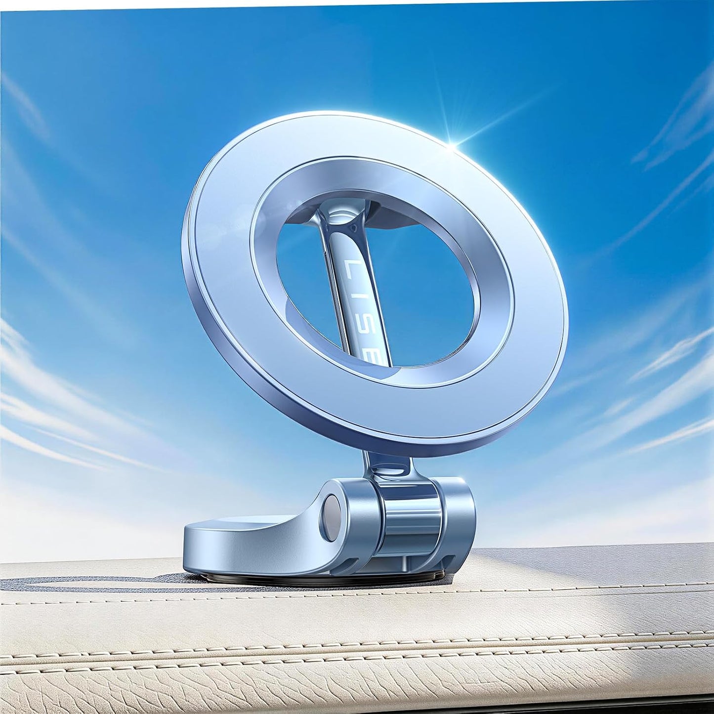 LISEN for MagSafe Car Mount for iPhone 17 Pro Max [24 Strong Magnets] Classic Magnetic Phone Holder for Car Dashboard Magnet Phone Mount Car Cell Phone Holder for iPhone 17 Pro Max Air 16 15 14 13 12