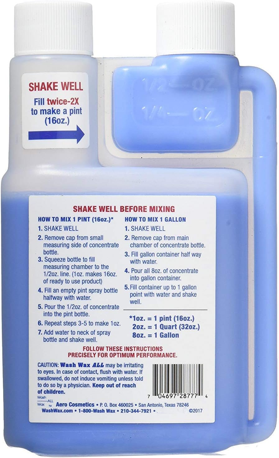 Wet or Waterless Car Wash Wax 128 Fl. oz, UV Protection. Cleans, Protects, and Shines. Aircraft Quality Just Spray On and Wipe Dry Anywhere, Anytime, Home, Office, School, Garage, Parking Lots.