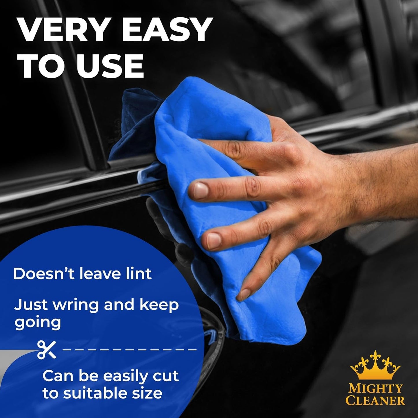 Premium XL Shammy Towel for Car - 2pk (34”x25”) - Super Absorbent Chamois Cloth - Spots & Scratch-Free - Reusable Car Drying Towels