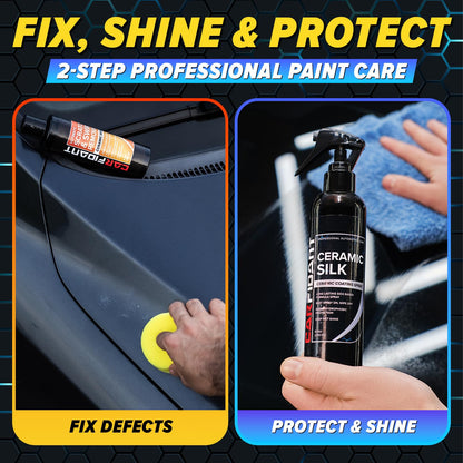 Carfidant Scratch Repair and Swirl Remover - Car Paint Scratch Remover & Restorer Kit with Buffer Pad - Polishing & Waxing Kits - Compound for Vehicles Paint Repair - 8.4 fl. Oz.