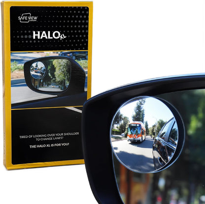 Superfan Blind Spot Mirrors for Cars by Safe View Company – Real Convex Glass for Clear Wide Angle Vision – Safer Lane Changes, Easy Stick-On, Weatherproof & Long Lasting Durability