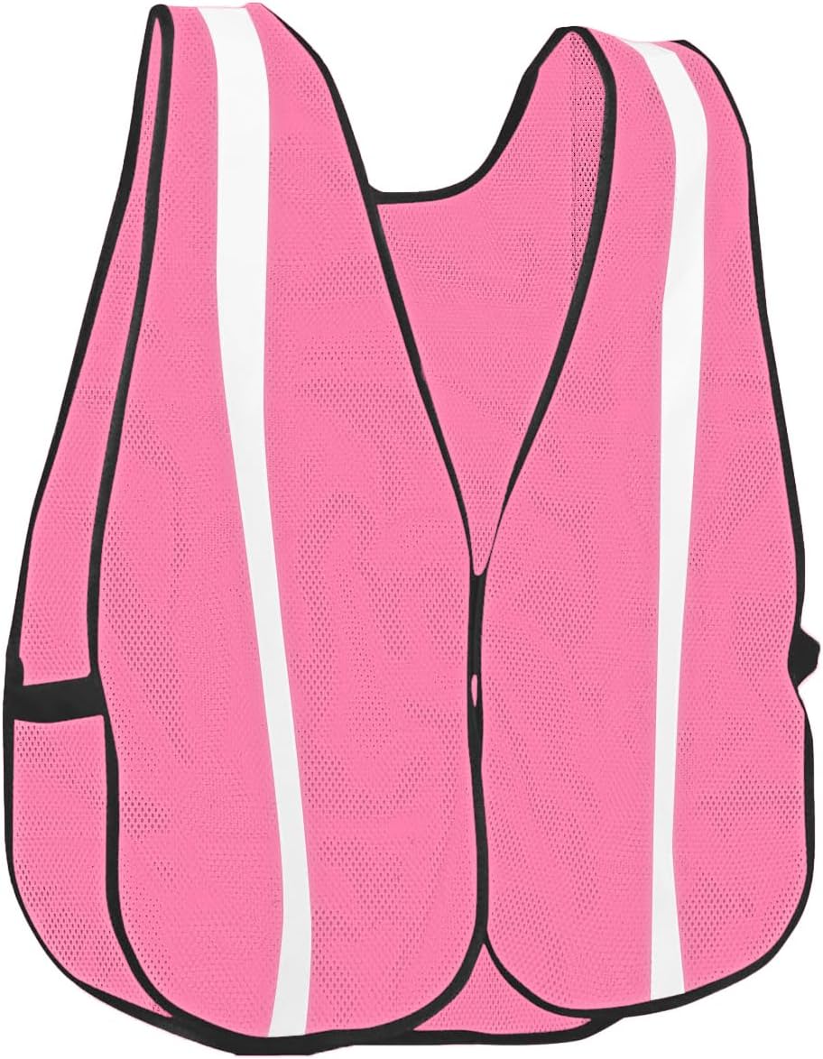 KAYGO High Visibility Safety Vest 1-Inch Reflective Strips Front/Back, KG0008, Breathable Mesh, One Size, Unisex
