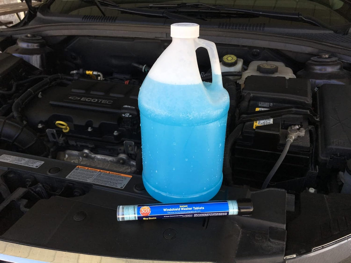 303 (230395) Products Automotive Instant Windshield Washer - 3x Cleaning Power - Super Concentrated Tablets - Just Add Water, 25 Tablet