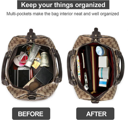 OMYSTYLE Purse Organizer Insert, Felt Tote Bag Organizer Insert with 5 Sizes, Handbag Dividers for Inside Purse, Compatible with Longchamp, Neverful, Speedy and More