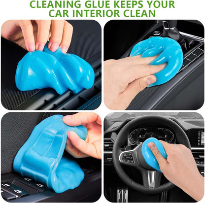 SenseYo 2 Pack Car Cleaning Gel Slime Clean Putty Dust Remover Car Interior Cleaner Kit Supplies Accessories Auto Detailing Tools for Air Vents Consoles Cup Holders Keyboards Notebook Camera