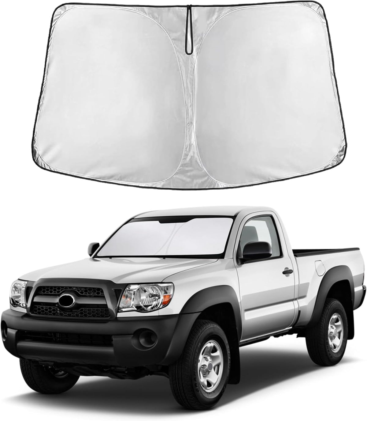 EcoNour Car Windshield Sun Shade | 2025 Upgraded Innovative No-Light-Pass Technology for Maximum Coverage | Foldable Sun Shade Keeps Your Vehicle Cool | Must-Have Car Accessories | Small (59" x 29") - Colors E