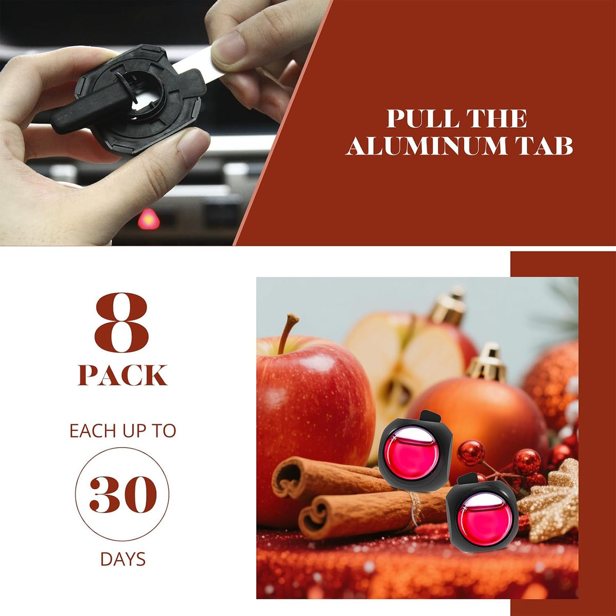 DRIVEJOY Car Air Freshener Vent Clips, 8 PK, 6 Ocean, 2 New Car Scent, Long Lasting Air Fresheners for Men & Women, Up to 240 Days, Odor Eliminator