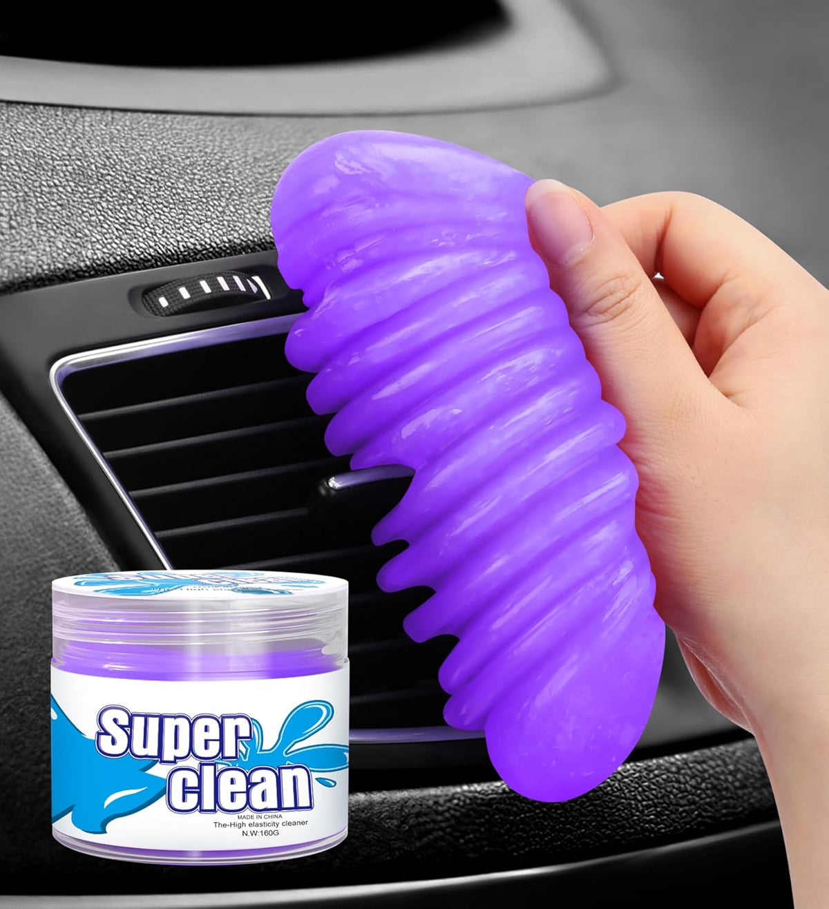 TeSabMi Car Cleaning Gel Car Cleaning Putty Car Putty Car Interior Cleaner Car Slime Car Detailing Kit Car Accessories Gifts for Dad Men Him Women Stocking Stuffers Pink