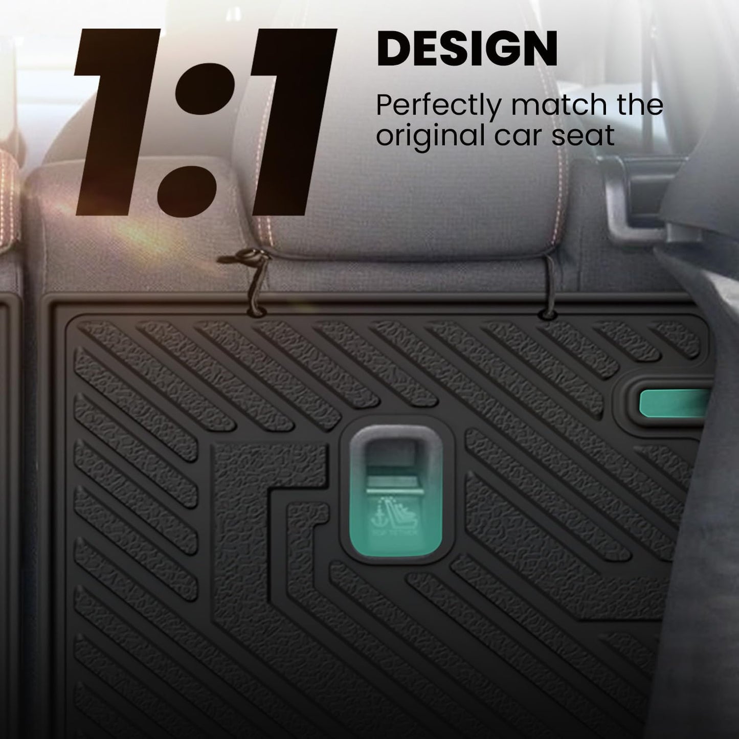 LASFIT Floor Mats for Honda CR-V 2026 2025 2024 2023 (Gasoline & Hybrid & e:FCEV), All Weather TPE Custom Fit Anti-Slip Pet Friendly Car Liners, 1st & 2nd Row Black