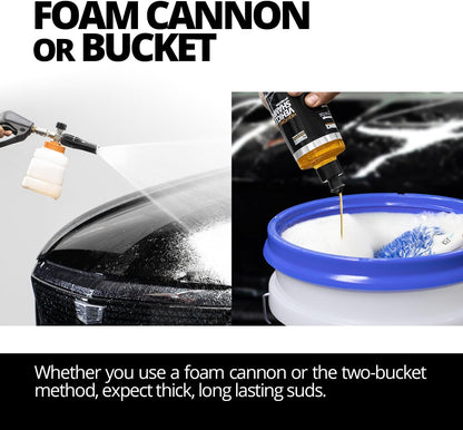 CERAKOTE High Foam Vehicle Shampoo (32 oz. Bottle) - pH Neutral Premium Car Wash Soap - Ceramic Coating Prep and Maintenance - Citrus Scent - Maximum Suds