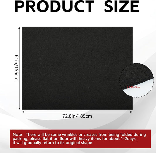 Universal Cargo Liner Mat, 61" x 72.8" Felt Cargo Liner Trunk Mat with Non Slip Backing, Protective Dog Seat Cover to Protect Vehicle Interior for SUV Trucks Vans and Cars, Waterproof