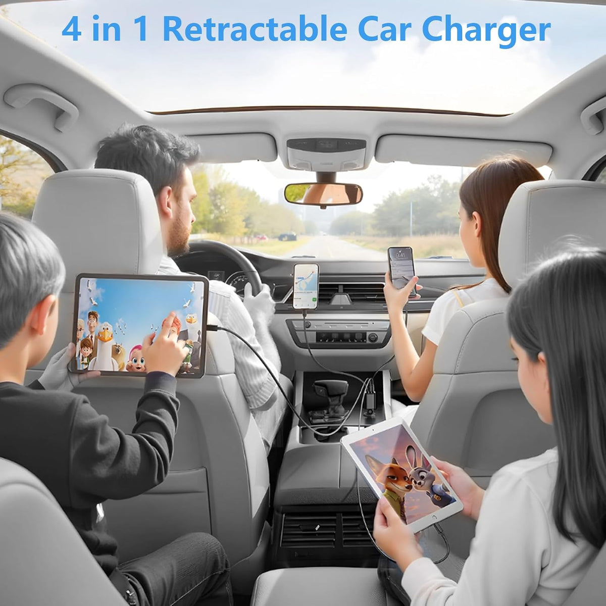 【MFi Certified】iPhone 17 Car Charger Fast Charging, Braveridge 75W USB C PD&QC Car Power Cigarette Lighter USB Charger with 6FT Type C Coiled Cable for iPhone 17/17 Pro Max/16/15/Galaxy S26/S25/Pixel